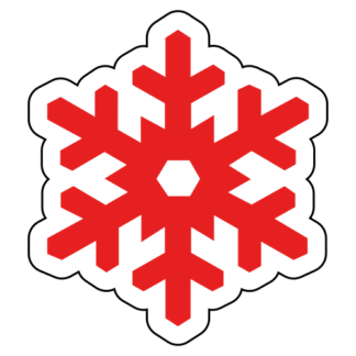 Snow Flake Sticker (Red)